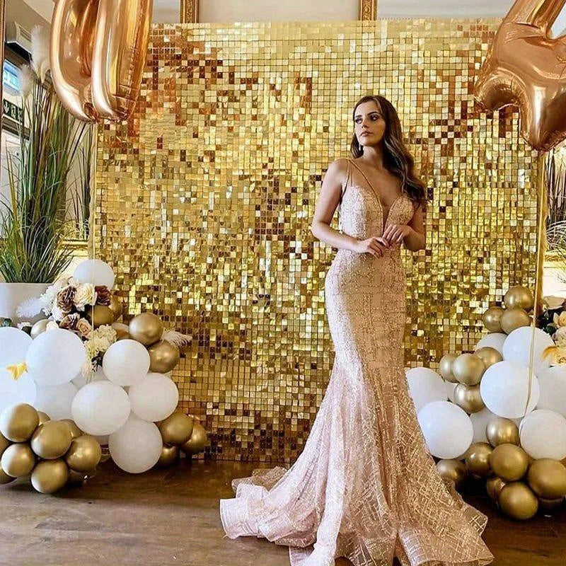 Sequin Party Curtain for Birthdays Weddings Baby Showers Decorative Backdrop