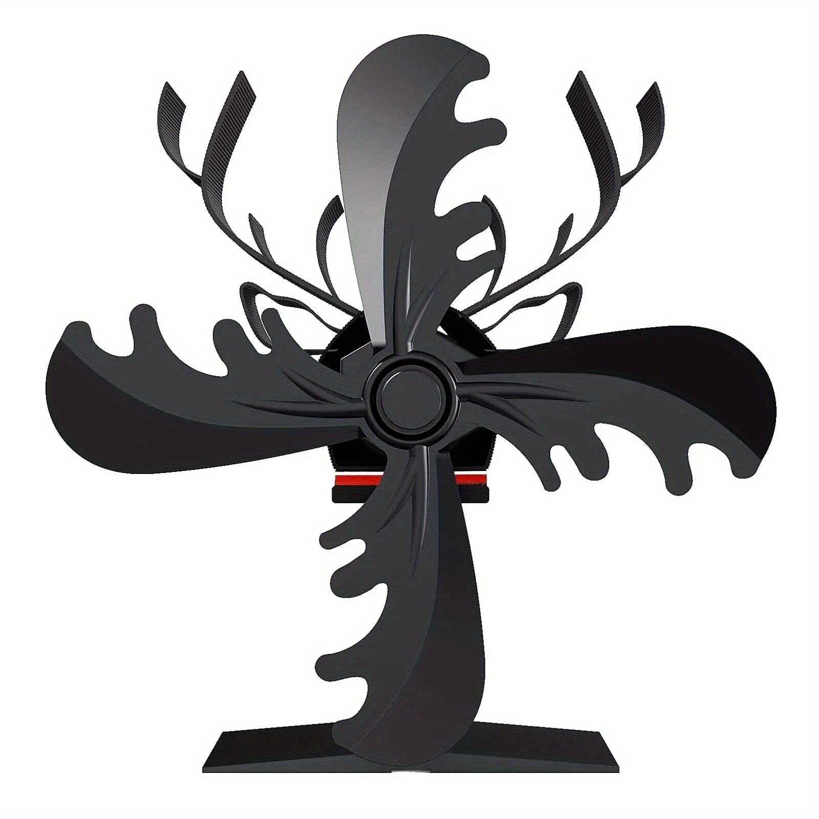 Heat Powered Fireplace Fan, Aluminum Alloy, 17.78x8.89cm, Non-Electric Wood Stove Fan