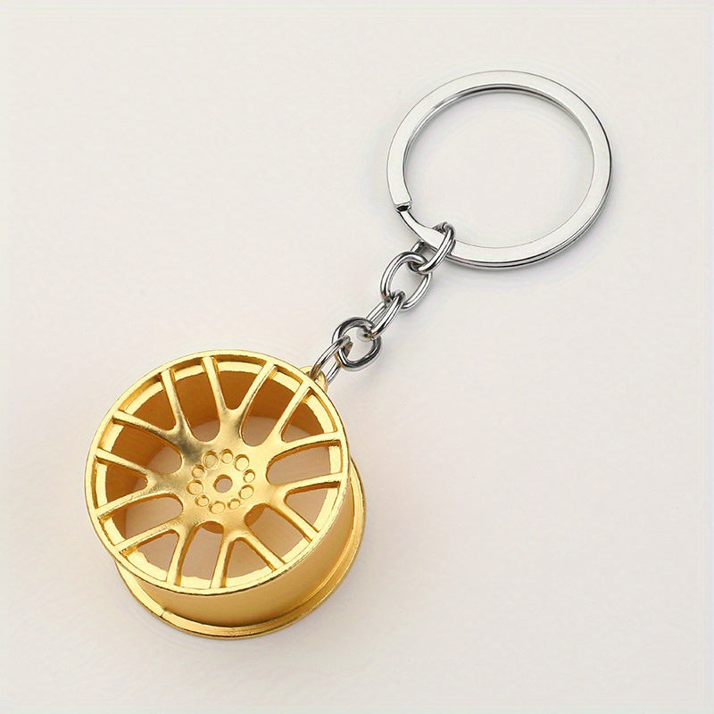 Men's Metal Wheel Hub Keychain Car Modification Accessories Small Gift