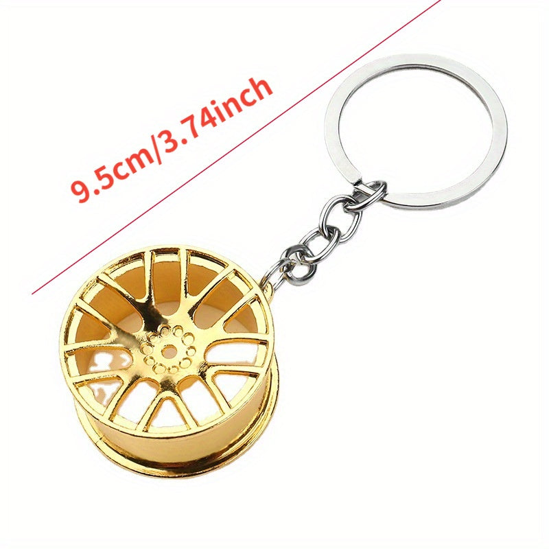 Men's Metal Wheel Hub Keychain Car Modification Accessories Small Gift
