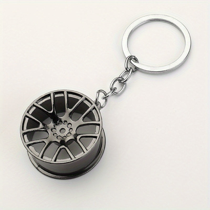 Men's Metal Wheel Hub Keychain Car Modification Accessories Small Gift