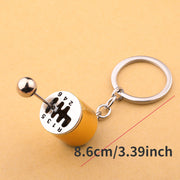Car Gear Shift Keychain Gold Six-Speed Pendant Car Accessory