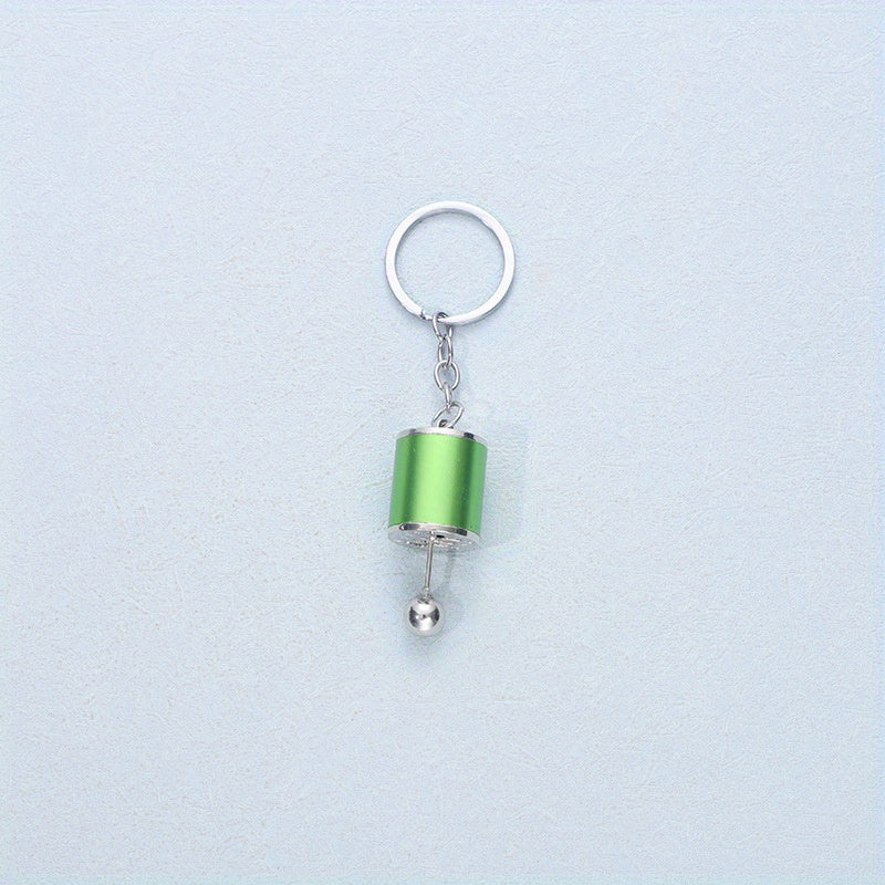 Car Gear Shift Keychain Gold Six-Speed Pendant Car Accessory