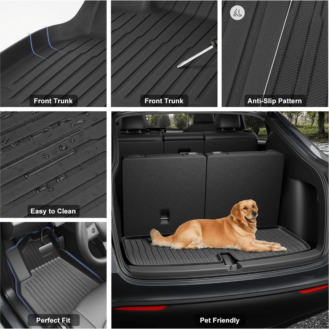 6-to'plam TPE Avtomobil politsalari Model 3 Y uchun barcha ob-havo sharoitlariga mos, suv o'tkazmaydigan, sirpanmaydigan