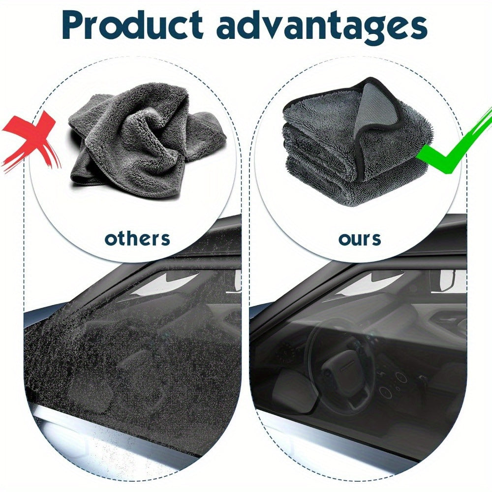 Microfiber Cleaning Cloth Soft Durable Quick-Dry for Cars Home Bathroom