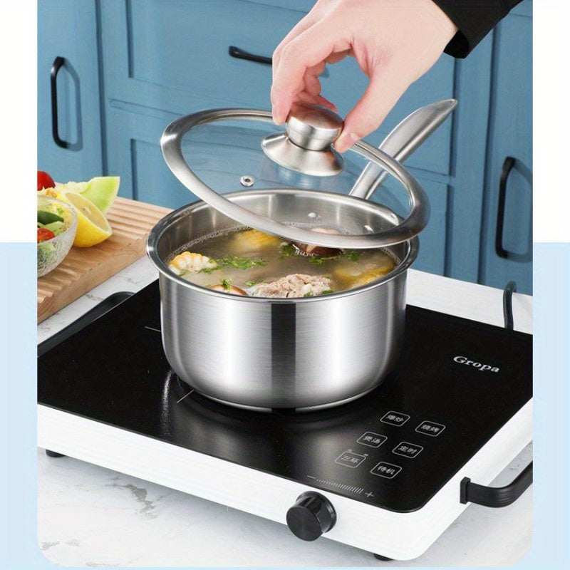 Нержавеющая стальная кастрюля, молочный котелок с дополнительной толщиной, кастрюля для детского питания с 2-уровневой пароваркой