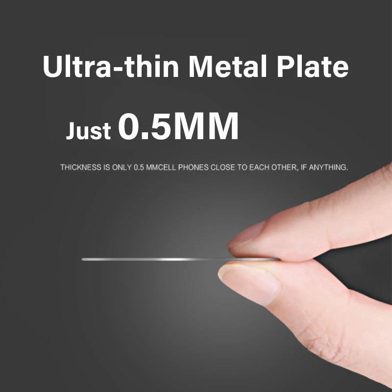 Universal magnitli metall plitasi avtomobil telefon uchun tutqich, chizishga qarshi, qattiq po'lat list