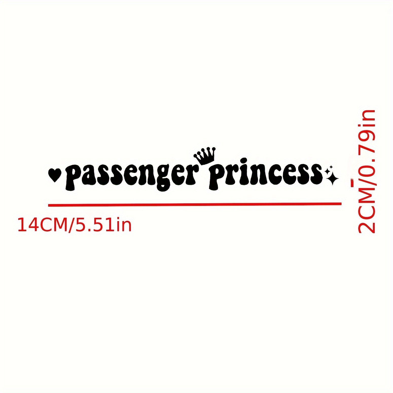 Yo'lovchi Princess Sticker Mirror Cover Dekoratsiyasi Avtomobil Motosikl eshigi Bumper uchun