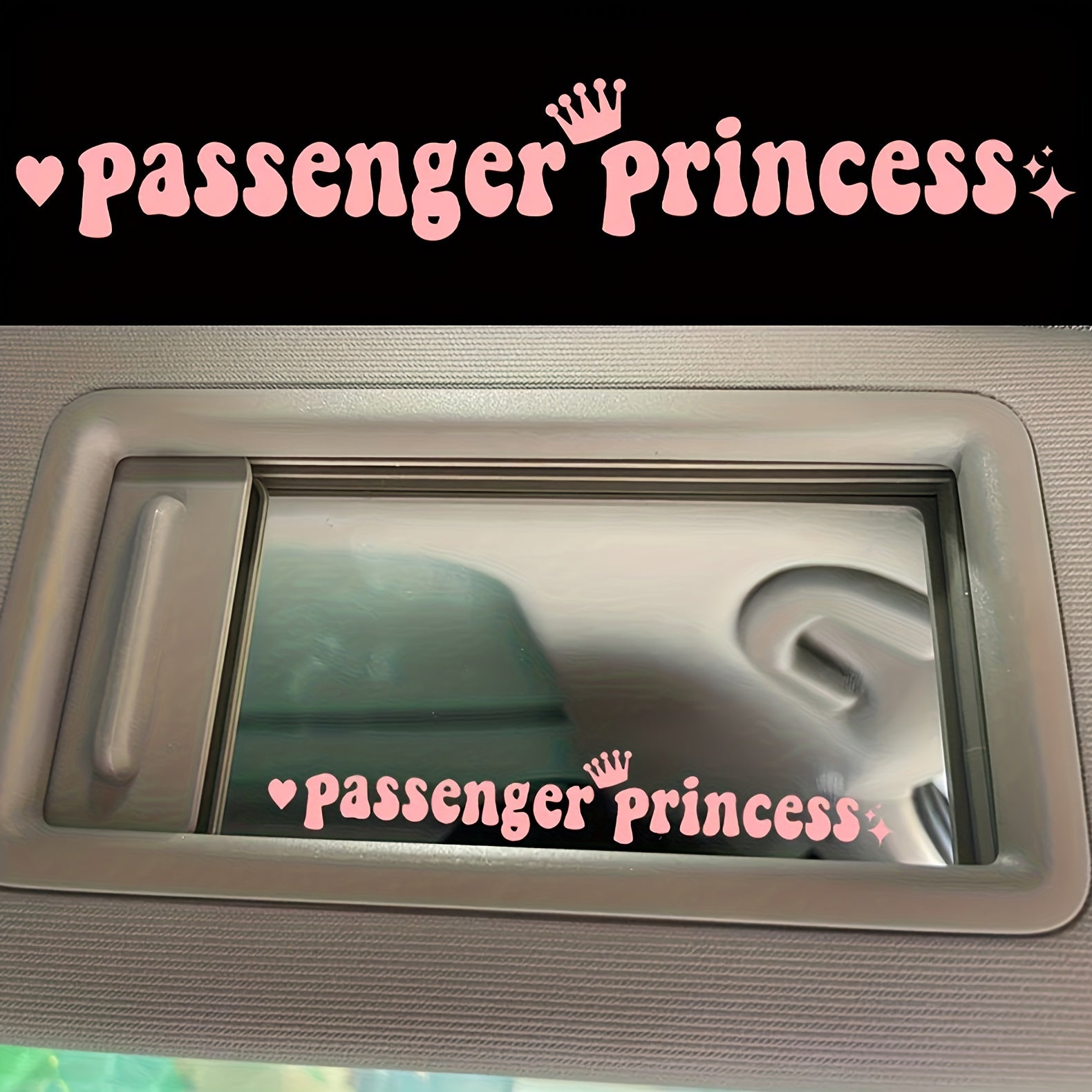 Yo'lovchi Princess Sticker Mirror Cover Dekoratsiyasi Avtomobil Motosikl eshigi Bumper uchun