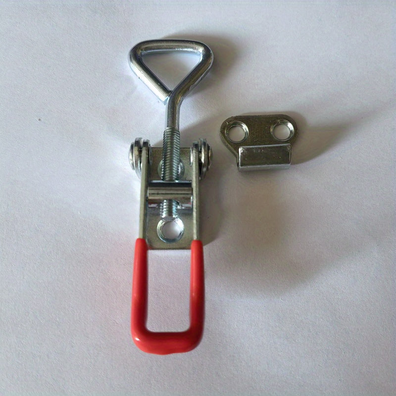 4Pcs Heavy-Duty Stainless Steel Adjustable Latch Clamps Red Handles