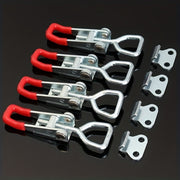 4Pcs Heavy-Duty Stainless Steel Adjustable Latch Clamps Red Handles