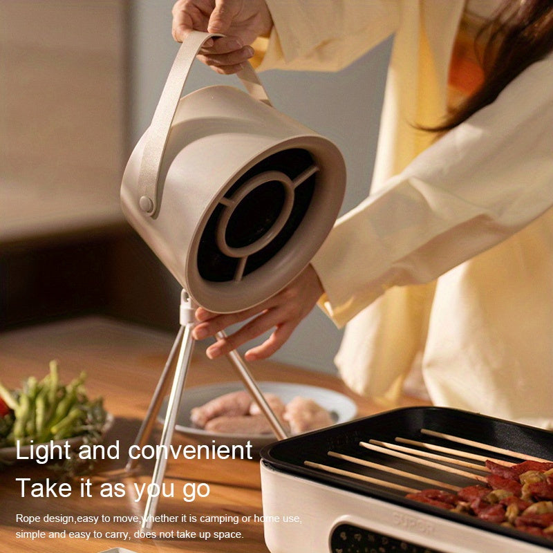 Kichik stol usti range hood, katta tutib olish quvvati bilan, USB quvvat bilan, ichki BBQ, Hot Pot, RV sayohati uchun
