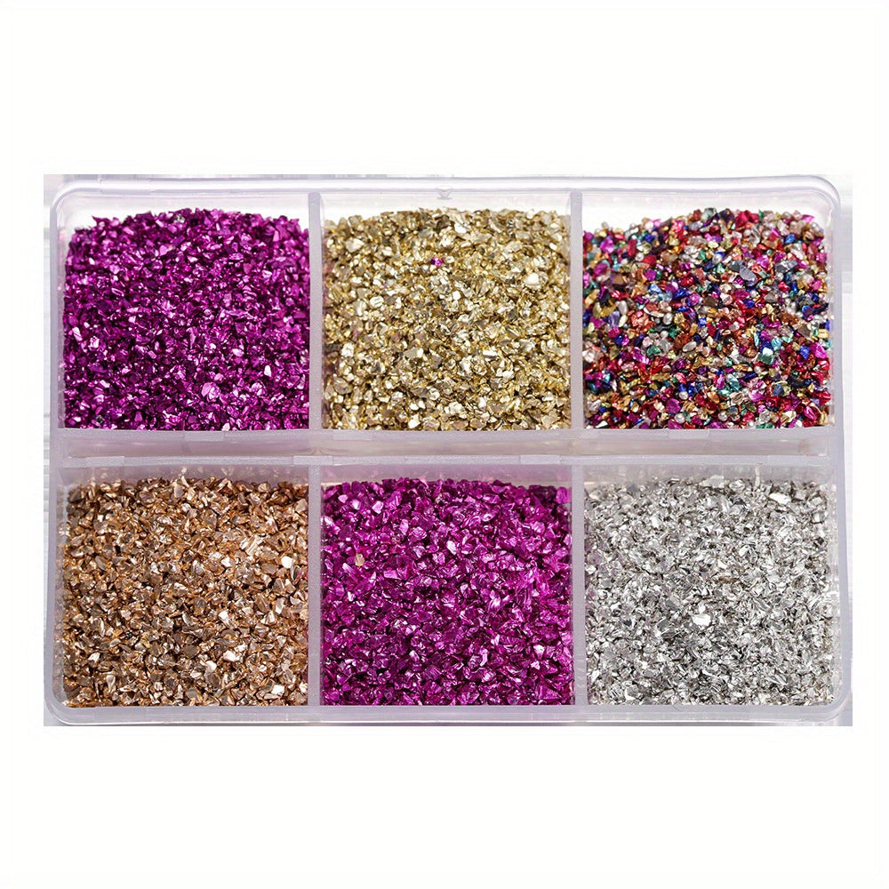 Crushed Glass Stones for Resin Crafts and Nail Art Irregular Broken Decorative Glass