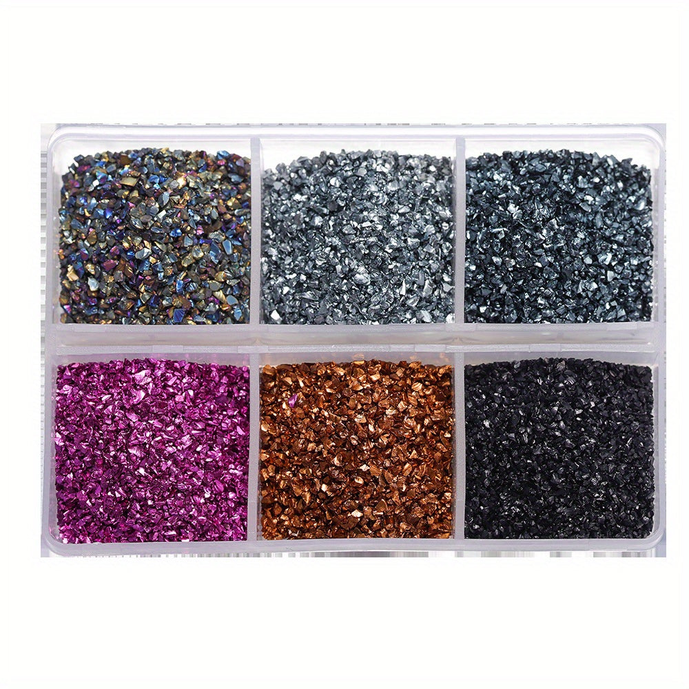 Crushed Glass Stones for Resin Crafts and Nail Art Irregular Broken Decorative Glass