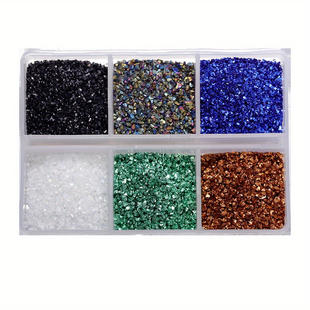 Crushed Glass Stones for Resin Crafts and Nail Art Irregular Broken Decorative Glass