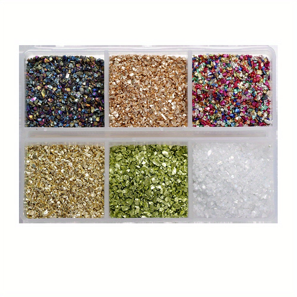 Crushed Glass Stones for Resin Crafts and Nail Art Irregular Broken Decorative Glass