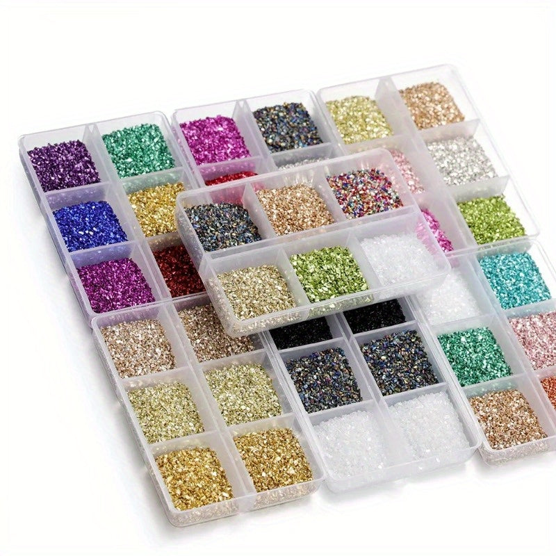 Crushed Glass Stones for Resin Crafts and Nail Art Irregular Broken Decorative Glass