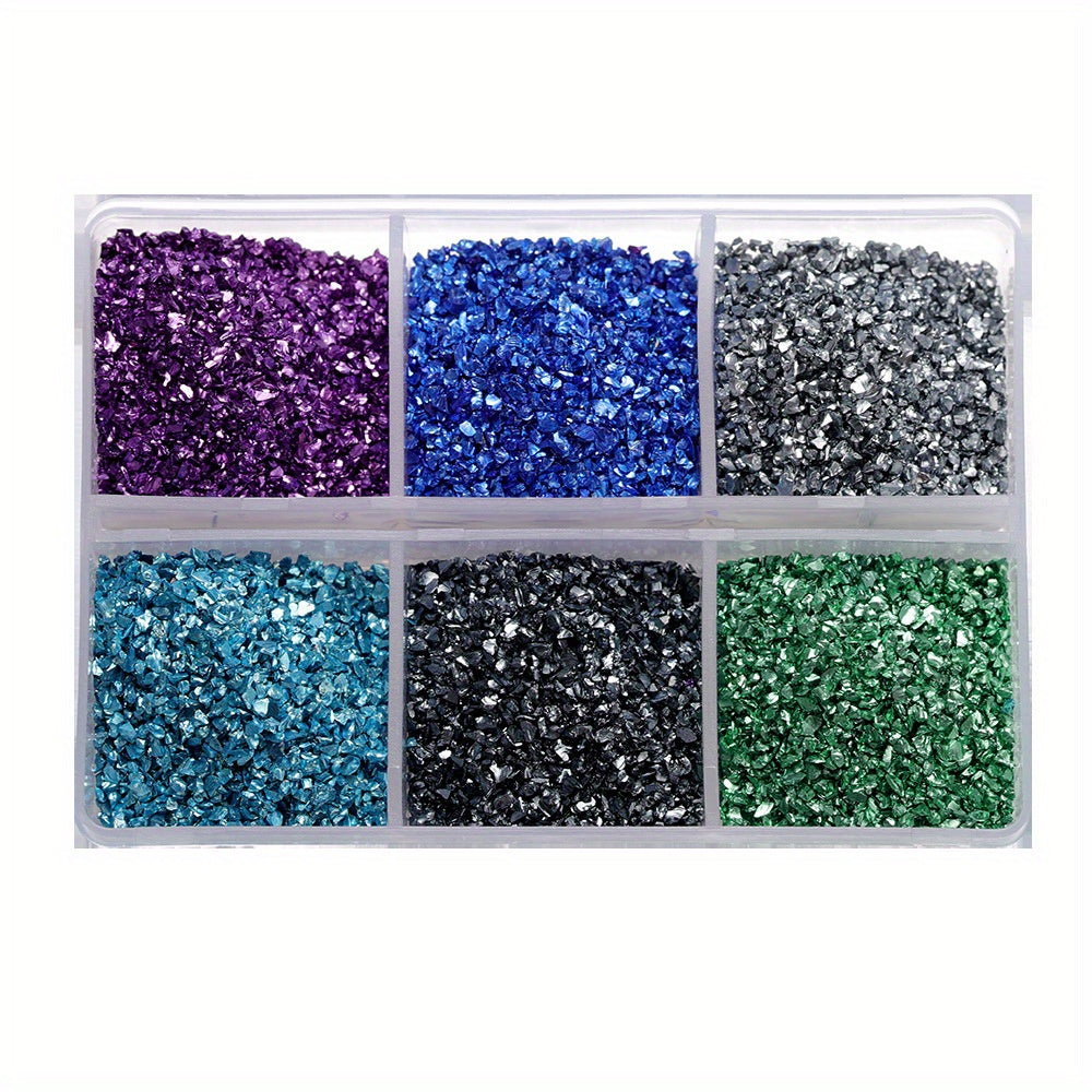 Crushed Glass Stones for Resin Crafts and Nail Art Irregular Broken Decorative Glass