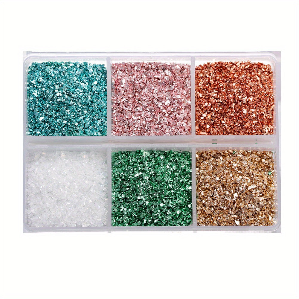 Crushed Glass Stones for Resin Crafts and Nail Art Irregular Broken Decorative Glass