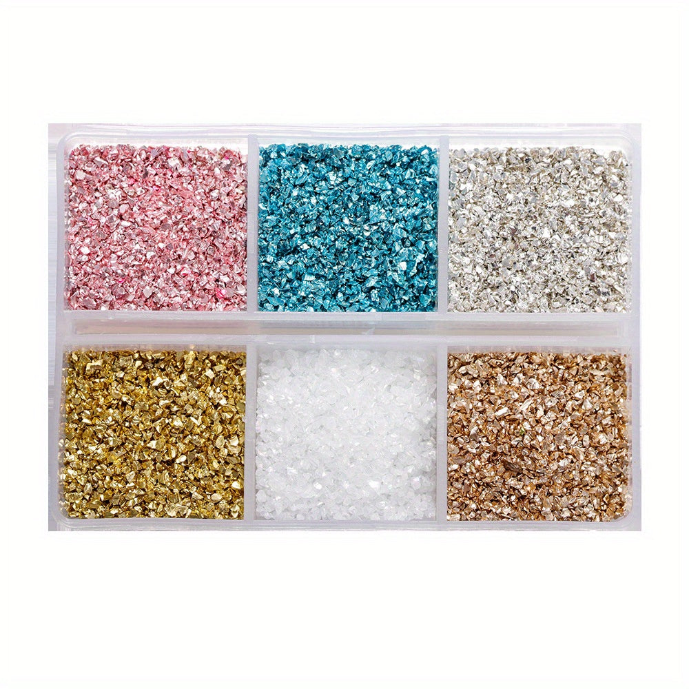 Crushed Glass Stones for Resin Crafts and Nail Art Irregular Broken Decorative Glass