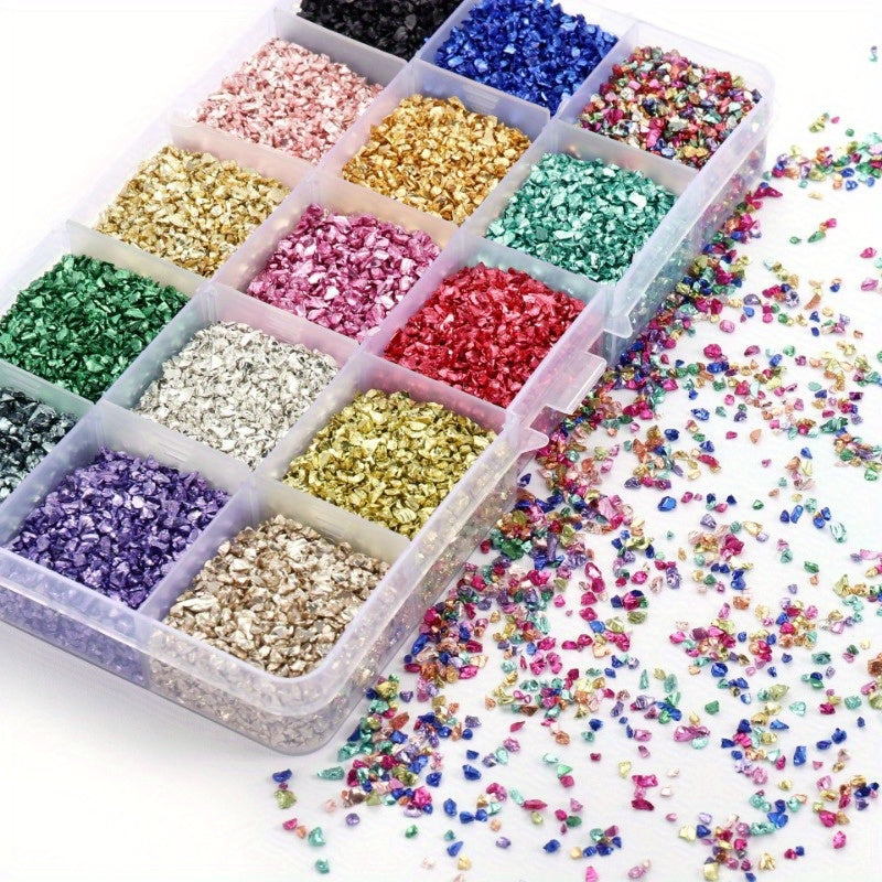 Crushed Glass Stones for Resin Crafts and Nail Art Irregular Broken Decorative Glass