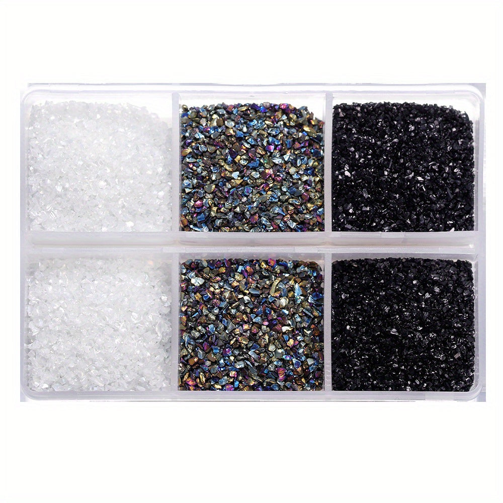 Crushed Glass Stones for Resin Crafts and Nail Art Irregular Broken Decorative Glass