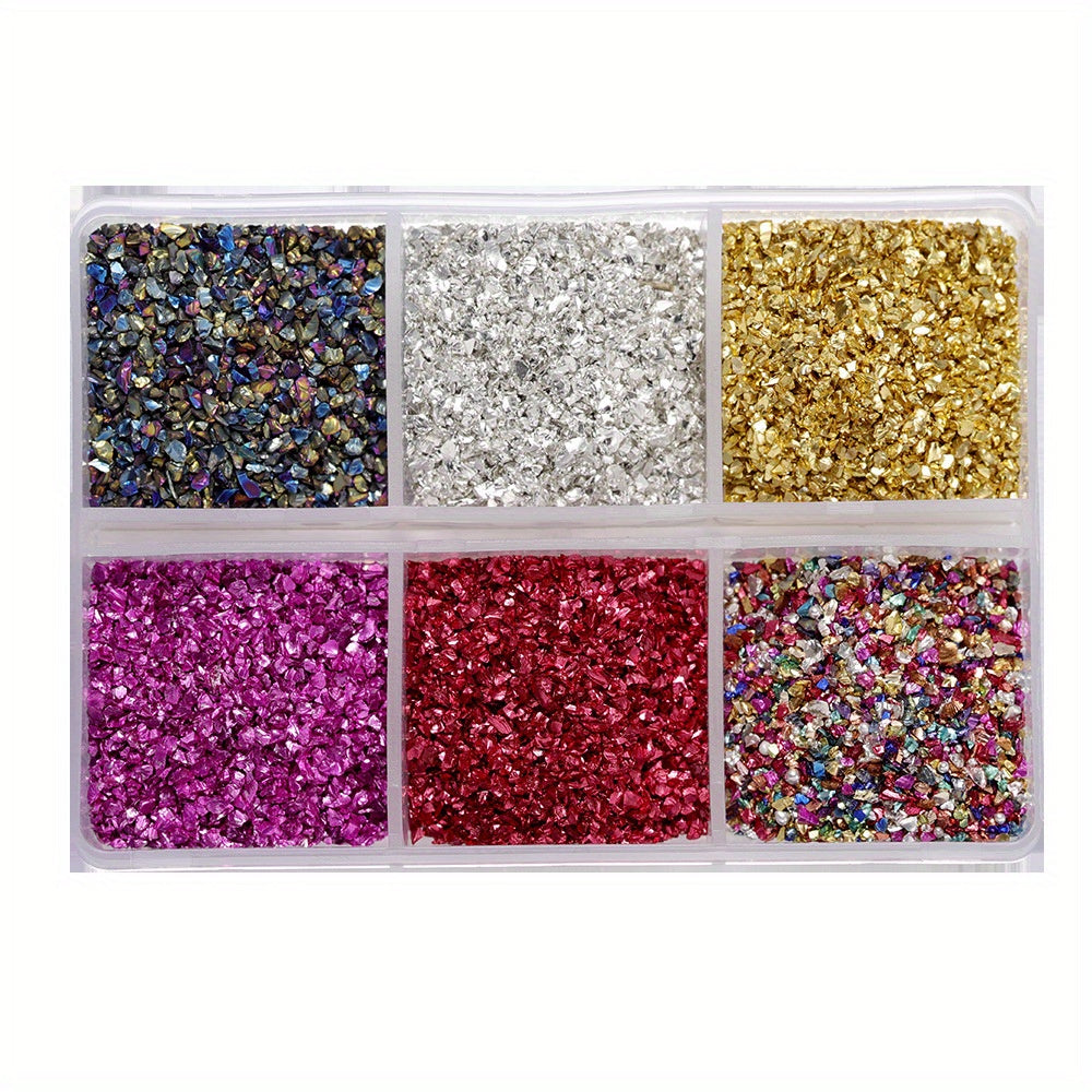 Crushed Glass Stones for Resin Crafts and Nail Art Irregular Broken Decorative Glass