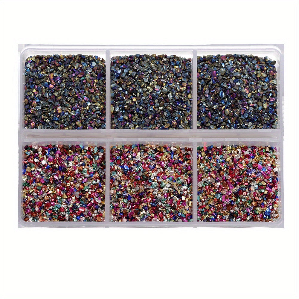 Crushed Glass Stones for Resin Crafts and Nail Art Irregular Broken Decorative Glass