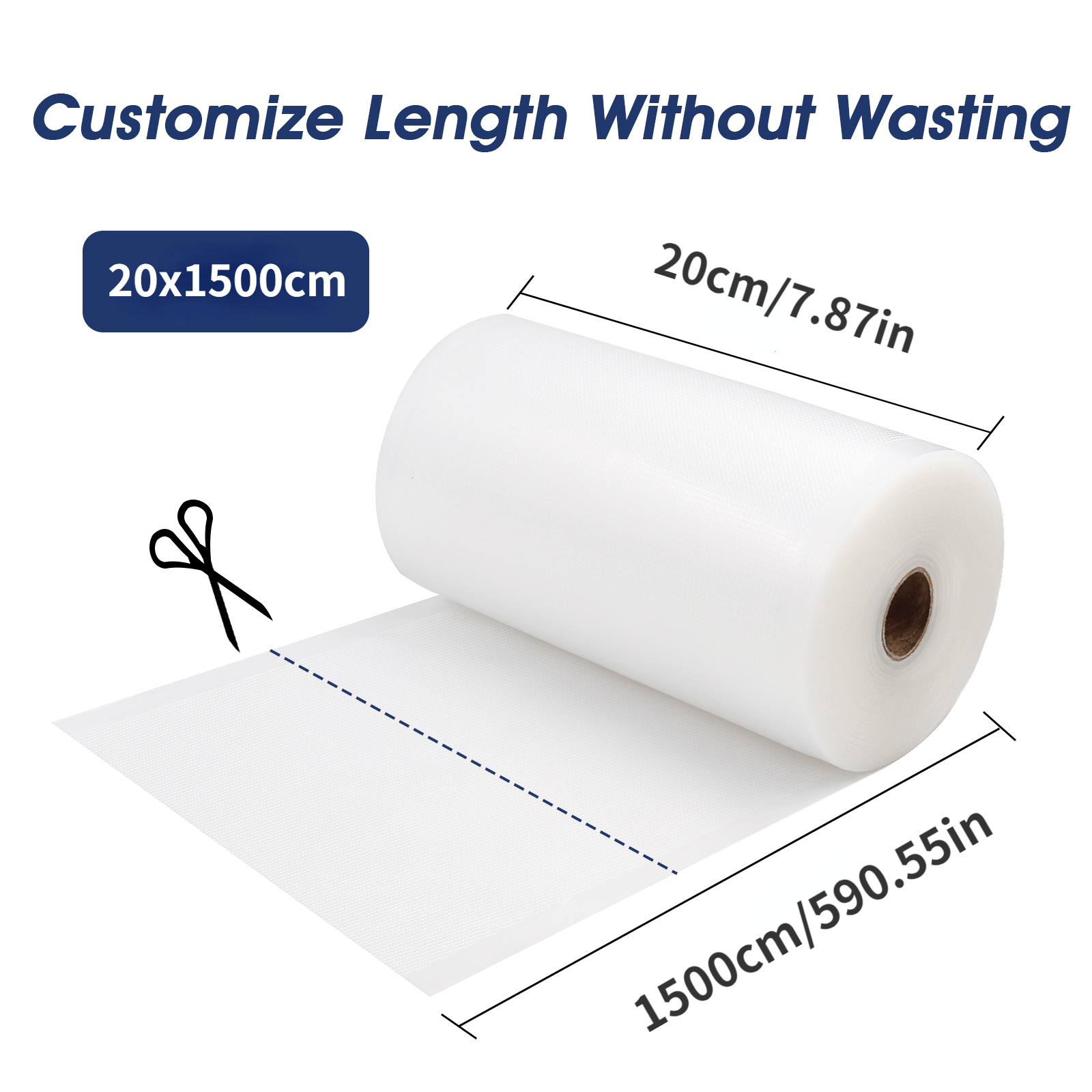 Vacuum Sealer Bags Pack of 2 Textured Airtight Food Storage for Meat Fruit Vegetables