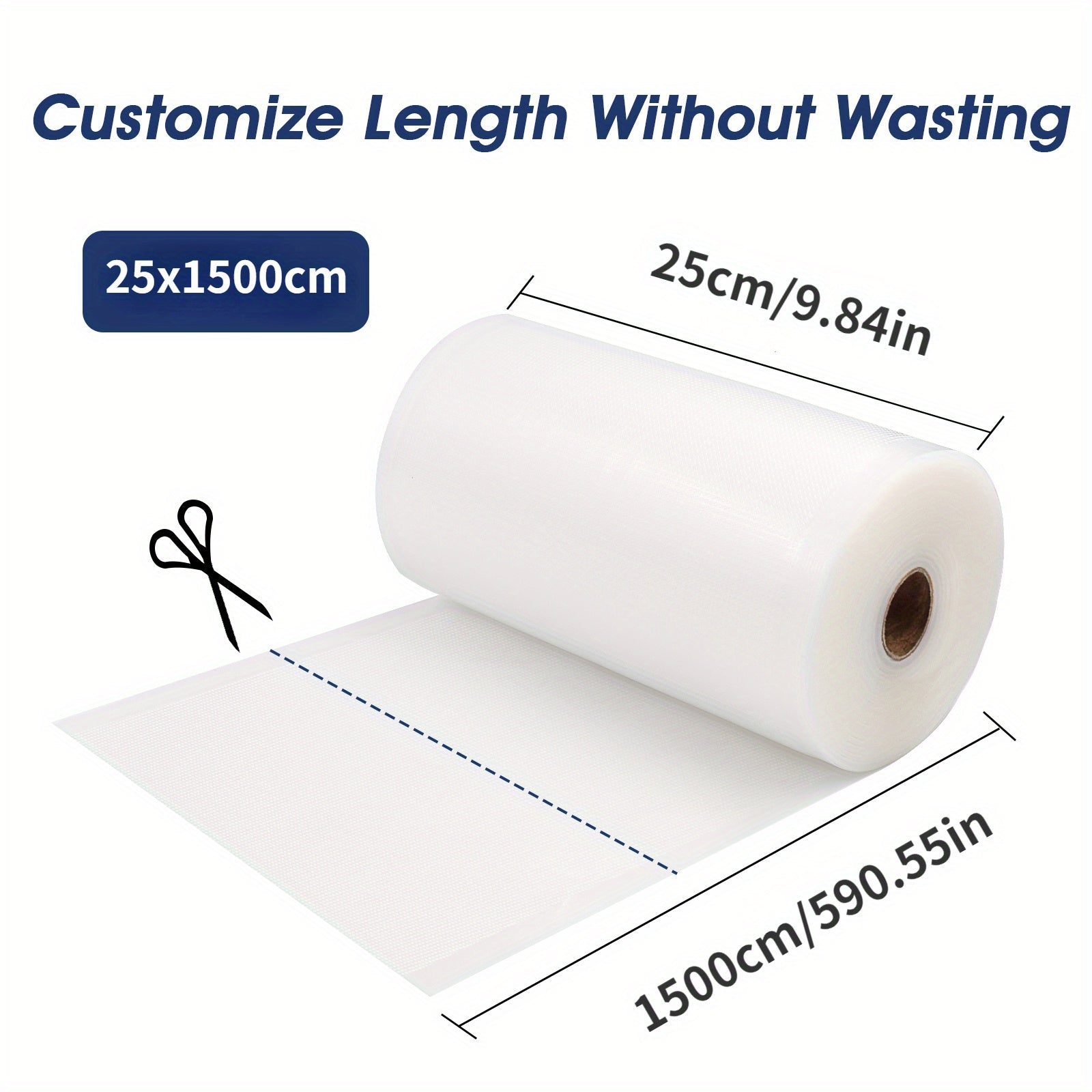 Vacuum Sealer Bags Pack of 2 Textured Airtight Food Storage for Meat Fruit Vegetables