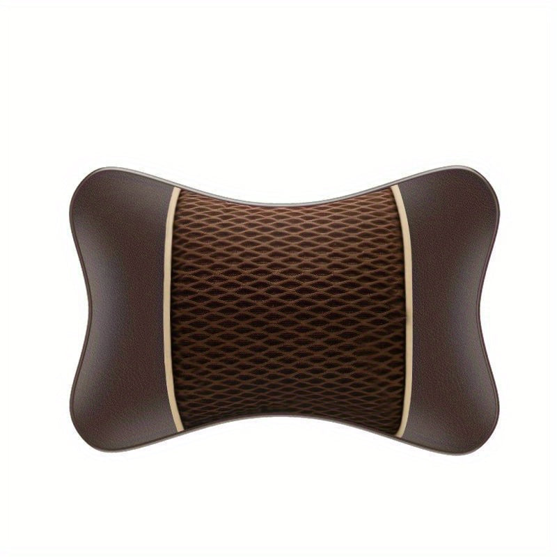 Universal Car Neck Pillow PU Leather Soft Headrest Support for Travel