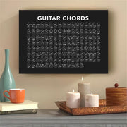 Frameless Canvas Wall Art of Guitar Chords for Living Room or Bedroom Decor
