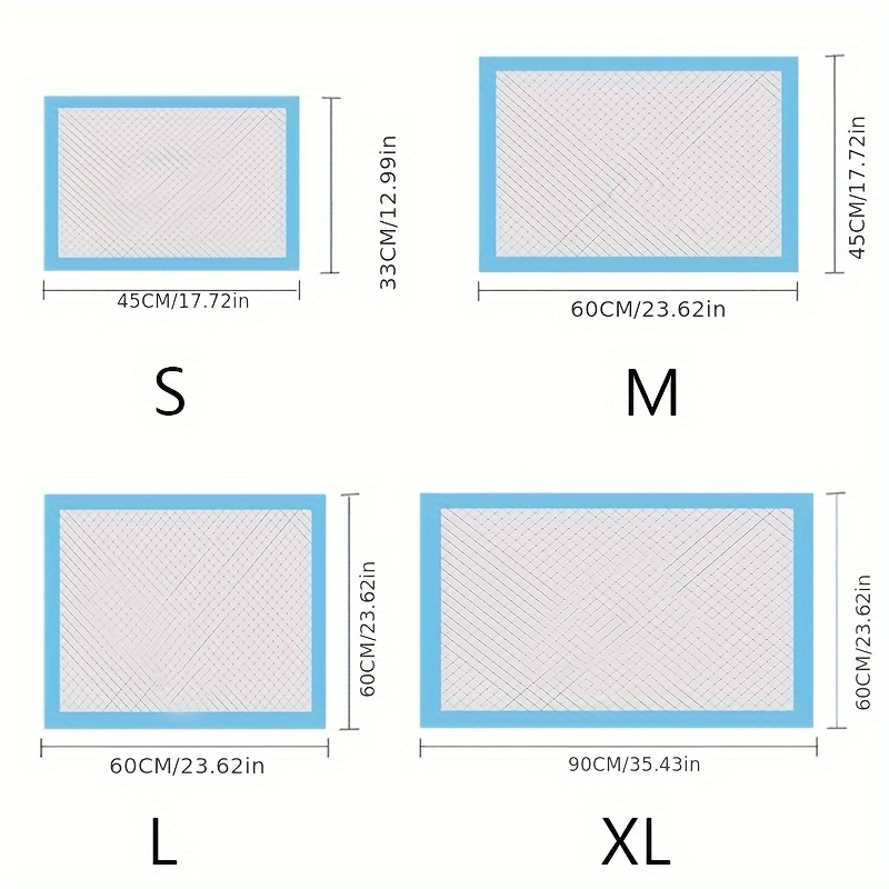 Dog Diaper Pads Disposable Absorbent Urine Mats for Potty Training Pack of 20 40 50 100