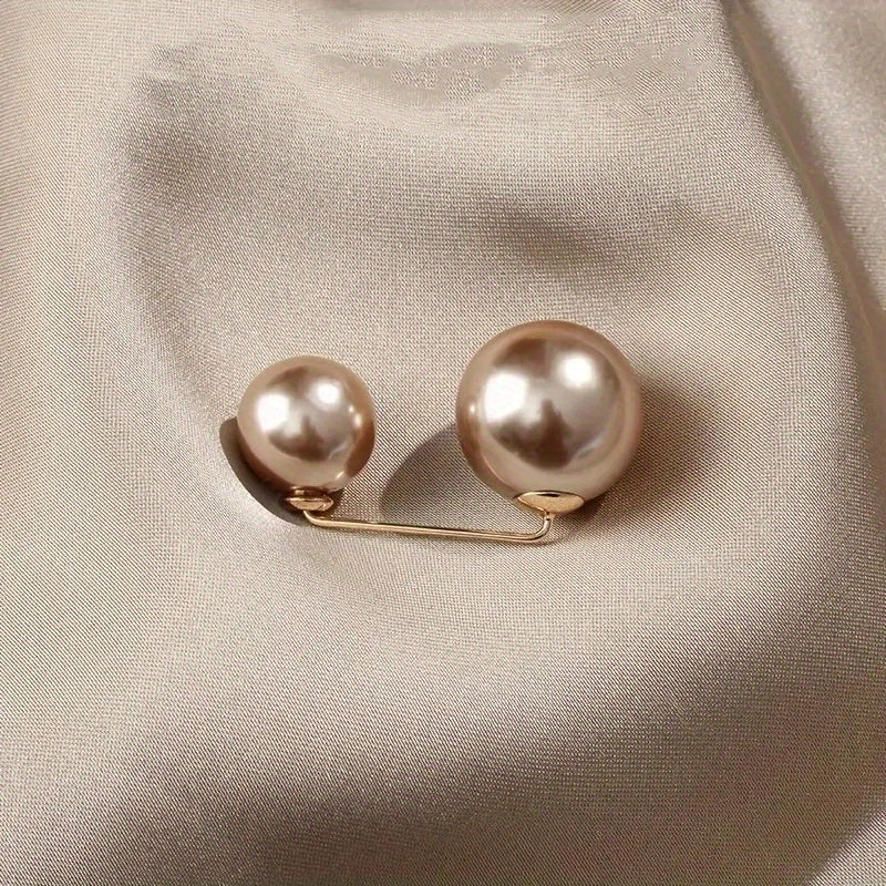 Женский винтажный набор брошей из сплава с искусственным жемчугом, булавка для пояса для юбок и брюк