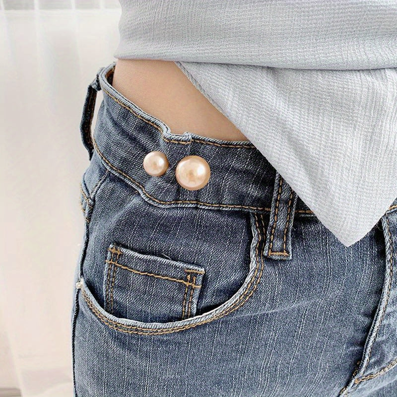 Женский винтажный набор брошей из сплава с искусственным жемчугом, булавка для пояса для юбок и брюк