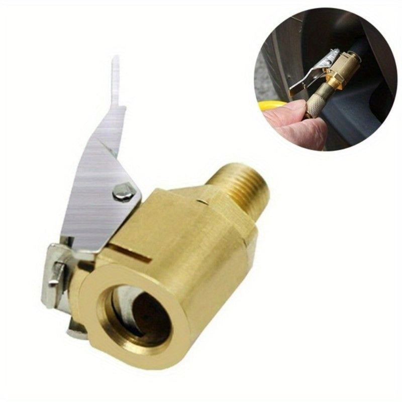 Universal Metal Tire Pump Connector with Pressure Release Valve for Car Tires
