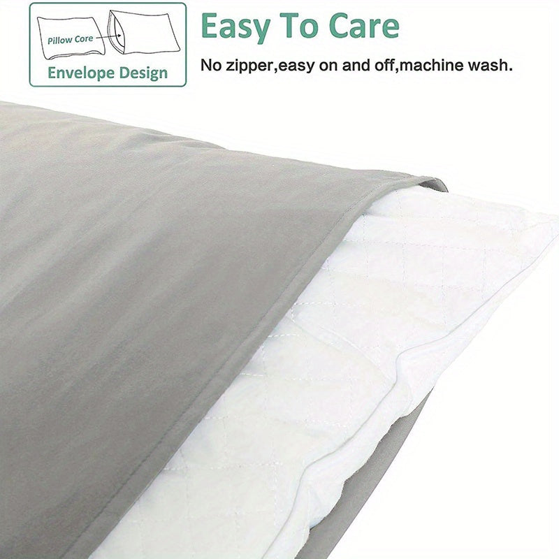 Soft Brushed Polyester Pillowcase 48x74cm Wrinkle Fading Stain Resistant