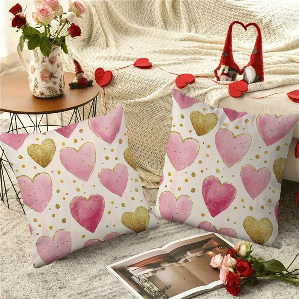 Set of 2 Flannel Pillowcases 45.72x45.72 cm Machine Washable Zipper Closure for All Seasons