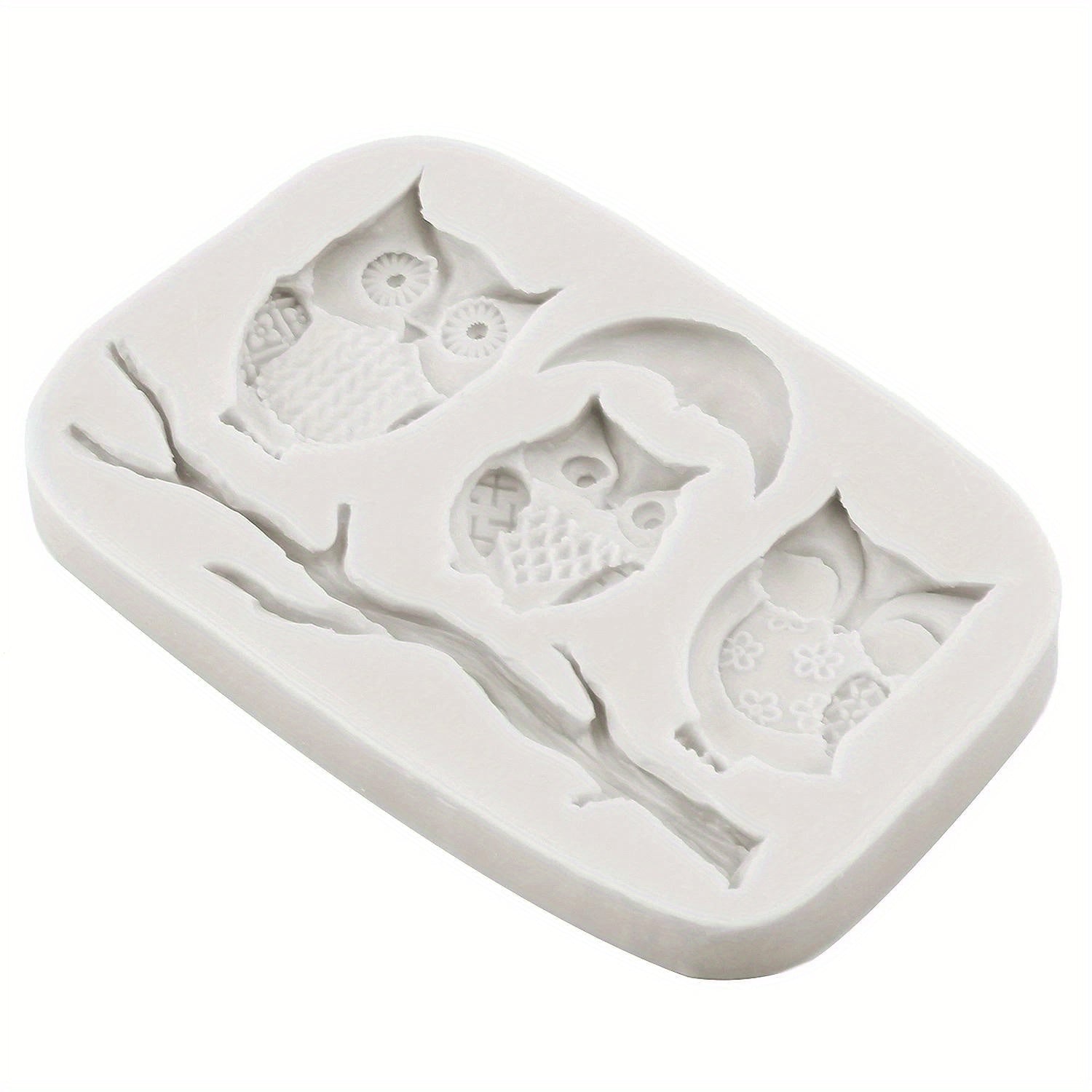 Silicone Mold for Baking Fondant Cake Decorating Cartoon Owl Design for Cupcake Toppers