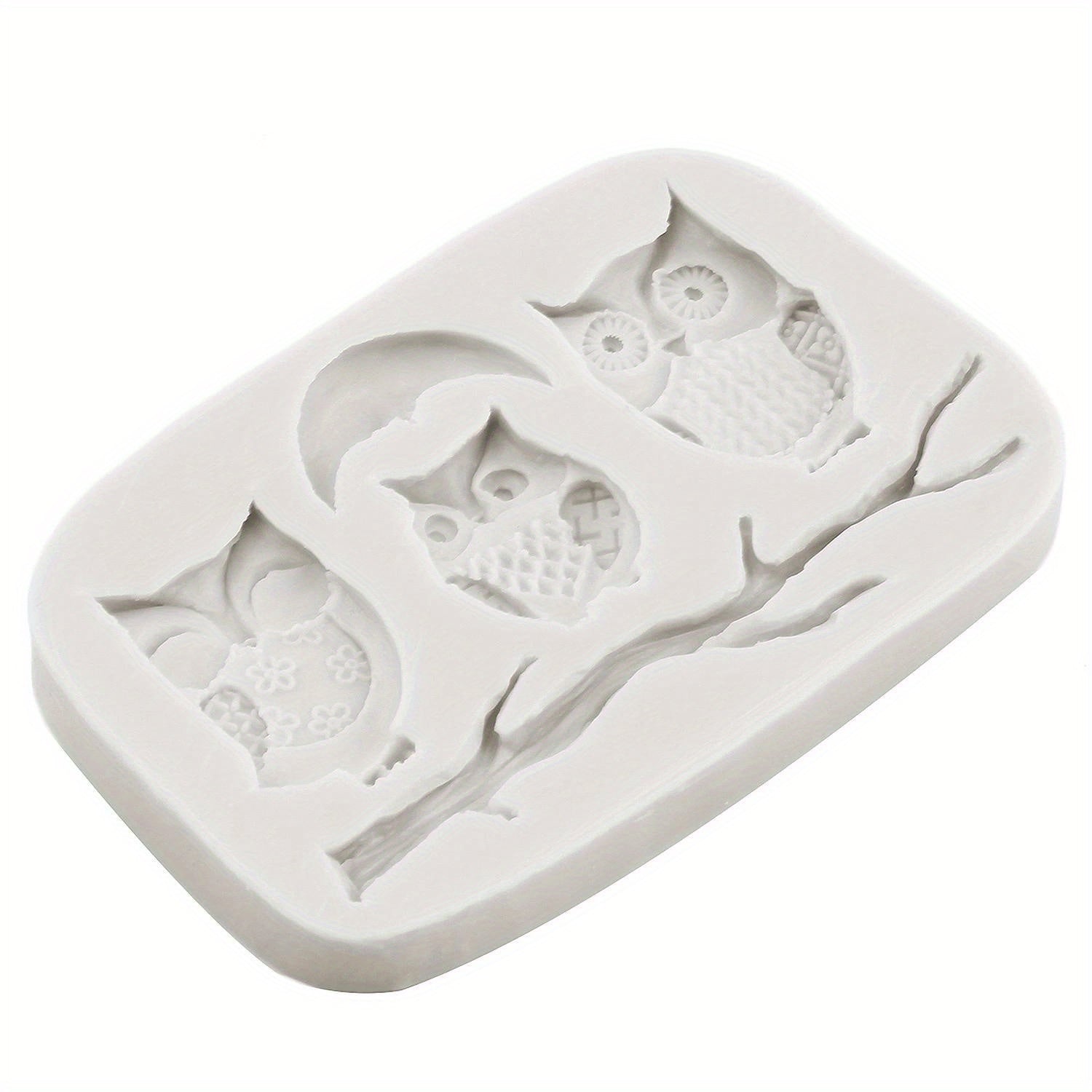 Silicone Mold for Baking Fondant Cake Decorating Cartoon Owl Design for Cupcake Toppers