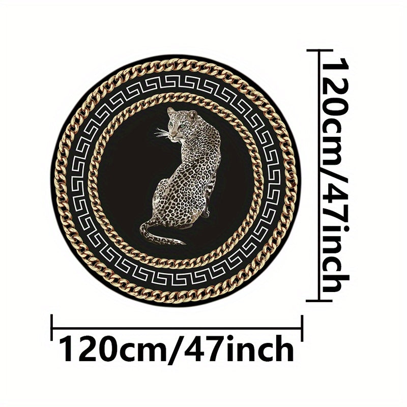 Alfombra redonda de terciopelo Golden Diamond para sala de estar, dormitorio y salón