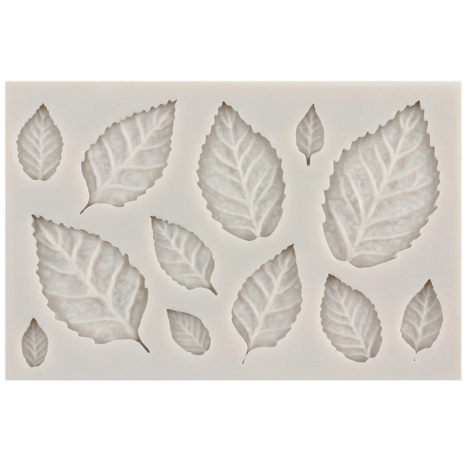 Silicone Cake Mold Rose Leaves Design for Fondant Cupcake Toppers