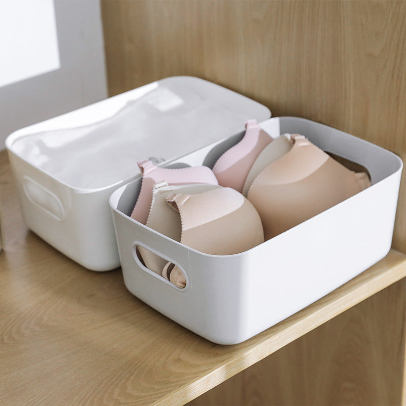 Caja de almacenamiento de plástico para organización de baño y cocina con divisores