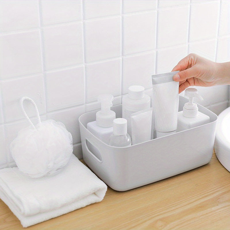 Caja de almacenamiento de plástico para organización de baño y cocina con divisores