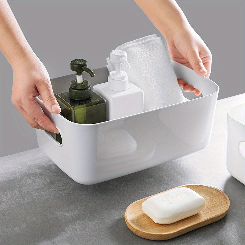 Plastic Storage Box for Bathroom and Kitchen Organization with Dividers
