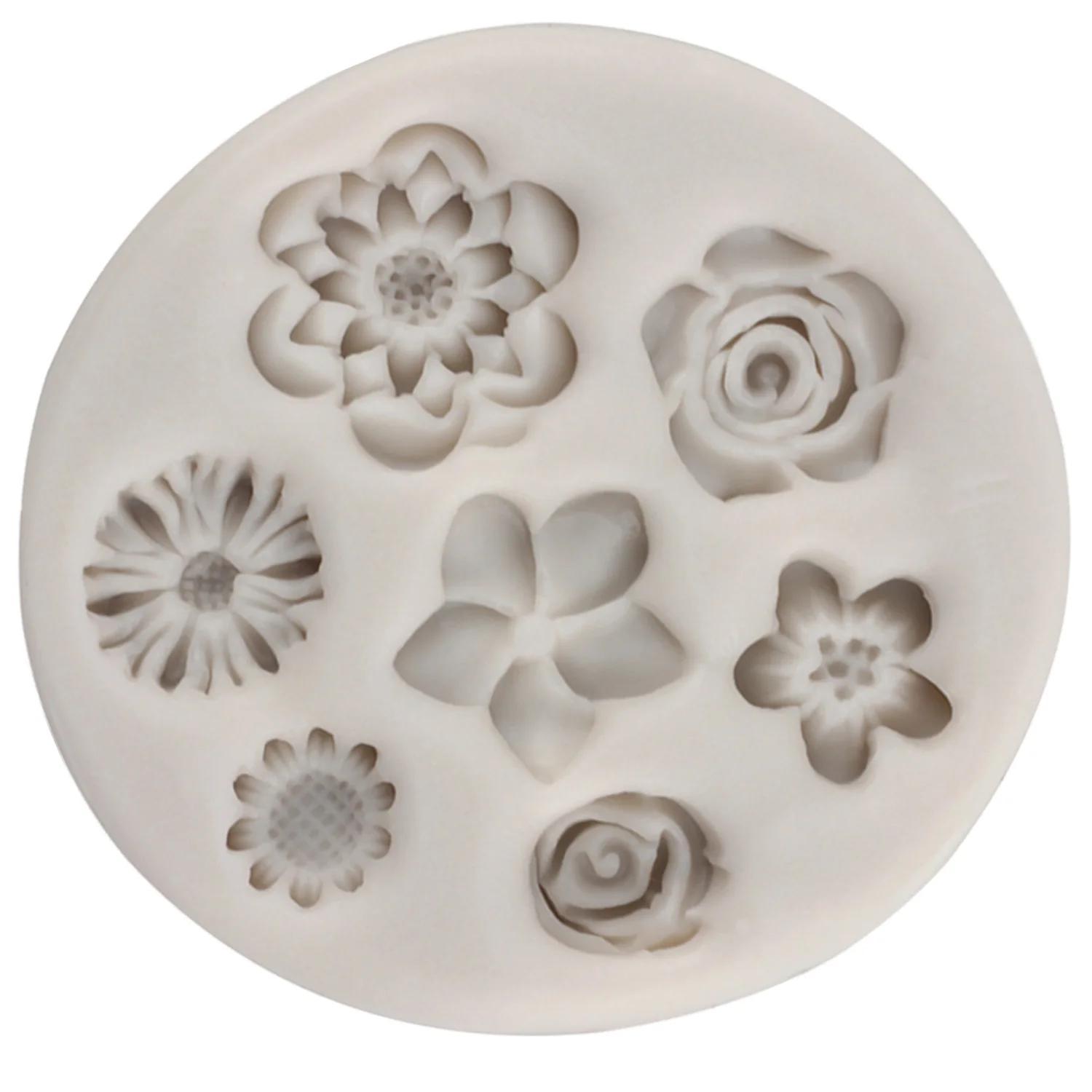 Silicone Flower Baking Mold for Cake Borders Cupcake Toppers and Fondant