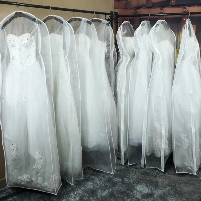 Transparent Hanging Clothes Storage Bag for Wedding Dresses and Household Organization