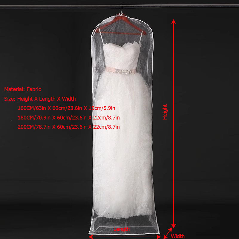Transparent Hanging Clothes Storage Bag for Wedding Dresses and Household Organization