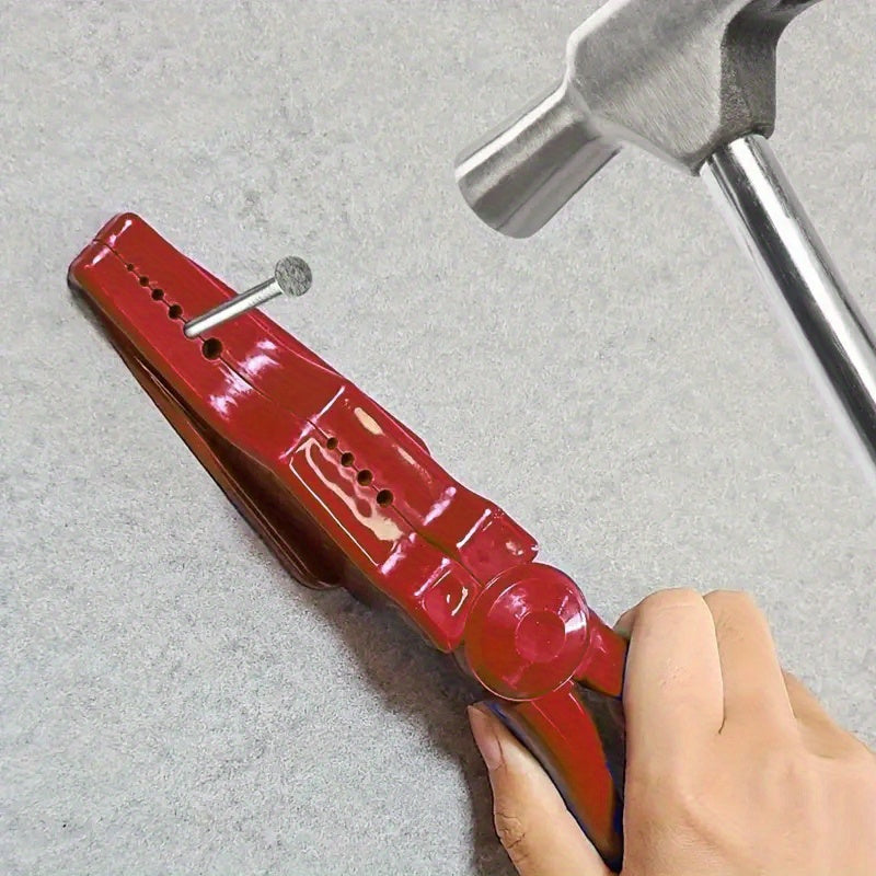 Unisex Plastic Nail Holder Pliers for Safe Hammering Blue Portable