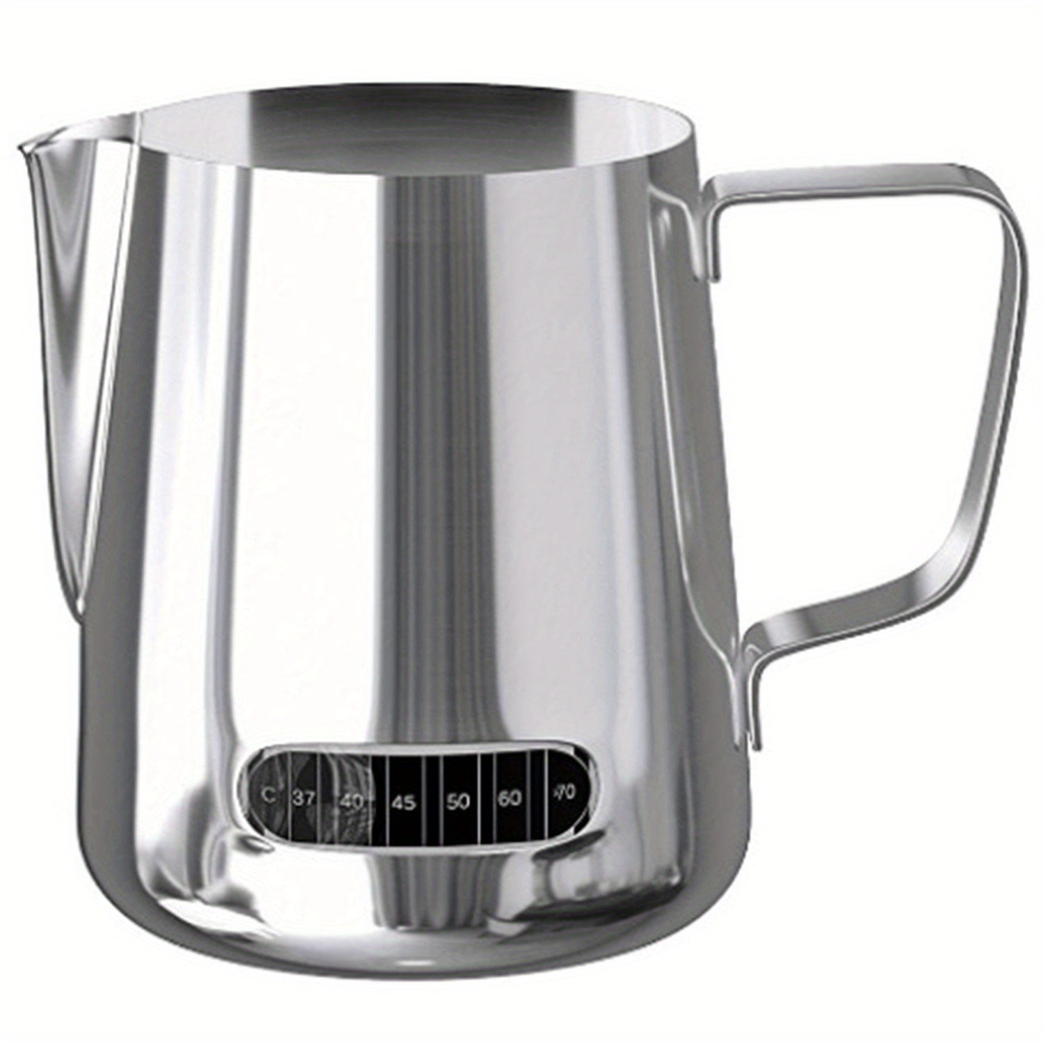 600ml Stainless Steel Milk Frothing Pitcher with Thermometer for Coffee Art